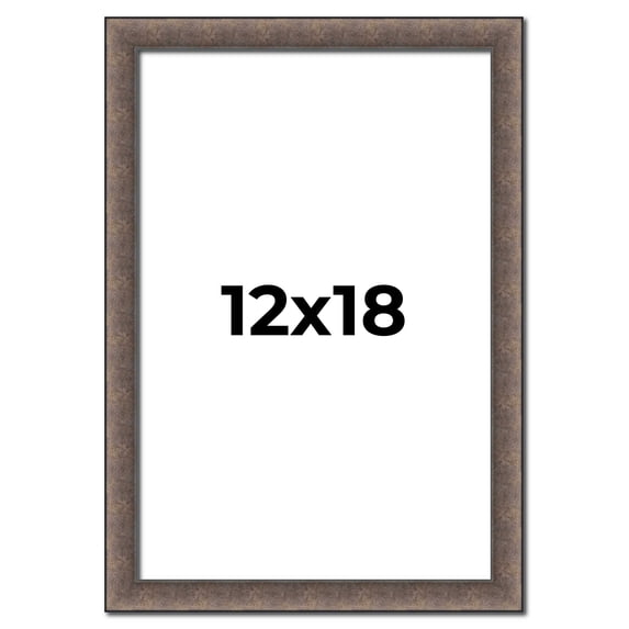 12x18 Frame Silver Real Wood Picture Frame Width 1.25 Inches | Interior Frame Depth 0.5 Inches |