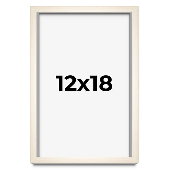 12x18 Frame White Wheat Solid Wood Picture Frame | Moulding Width 0.75 Inches | Interior Depth 0.5