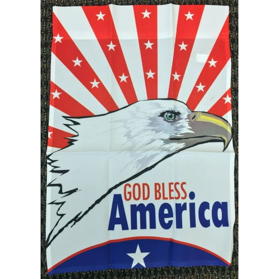 12x18 God Bless America Patriotic Bald Eagle Garden Flag 4th of July Banner New