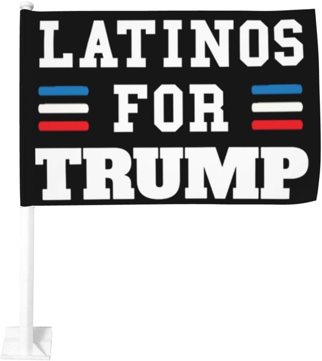 Bandiera Trump 2024 12x18 &ndash; 2 Pezzi, Blu, Doppio Lato In Nylon Rough Tex, Perfetta Per Auto E Raduni