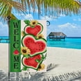 thumbnail image 1 of ​12x18 Inch Double-Sided Garden Flag - UV-Resistant Polyester Patio Decor with Beach Theme, Welcome Message (Flag Only, Easy Install)​​ E, 1 of 8