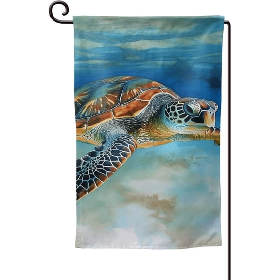 12x18 Inch Garden Flag for Outside Double Sided Yard Flag Sea Turtle Welcome Sign Outdoor House Flags Seasonal Spring Summer Garden Flags for Outdoor Holiday Farmhouse Decor