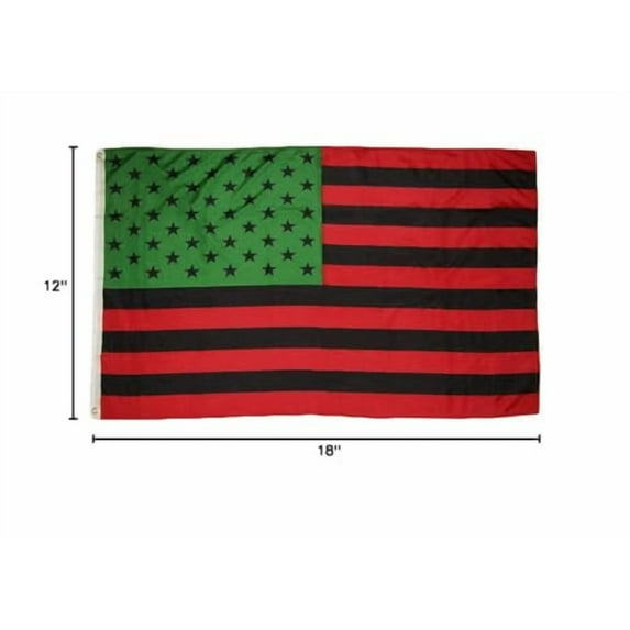 12x18 Inch INCH Afro American USA Flag African American Black Lives Matter Boat Flag - Black Lives Matter - Pan-African Black Liberation UNIA Flag