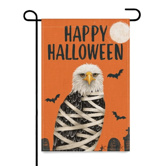 12x18 Inch Outside Yard Decor Double Sided Burlap Linen Happy Halloween Pig Garden Flag