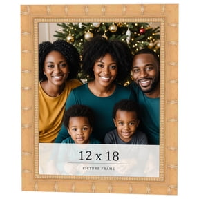 12x18 Light Brown Bamboo Real Wood Picture Frame Width 1.5 inches | Interior Frame Depth 0.5 inches