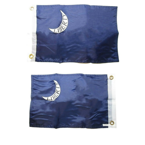 12x18 Moultrie Liberty Moon 2 Faced 2-ply Nylon Wind Resistant Flag 12x18 Inch