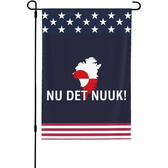 12x18 Nu Det Nuuk! Now'S Enough! Greenland Denmark Flag Garden Flag Double Sided Yard Sign Outdoor Decoration