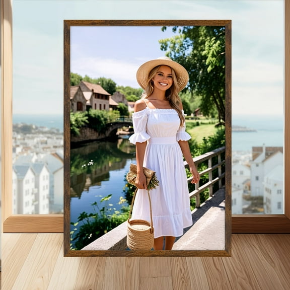 12x18 Picture Frame, Brown 12 by 18 Poster Photo Frame for Wall Gallery Display, Single