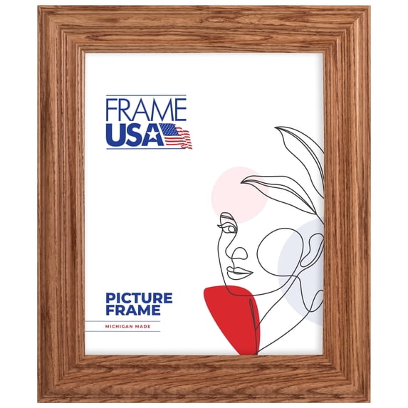 12x18 Picture Frame – Brown Grande Style 83803-004, 1.5 Inch Wood Moulding, Includes Plexiglass and Backing – Wall Display Frame for Art, Posters, or Photos – Frame USA
