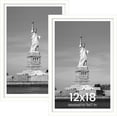 thumbnail image 1 of 12x18 Picture Frame, Display Poster 11x17 with Mat or 12 x 18 Without Mat, Wall Gallery Photo Frames, White, 2 Pack, 1 of 6