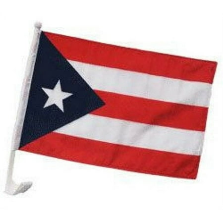 12x18 Puerto Rico Car Window Vehicle 12"x18" Flag (Dark 2ply) (4 Units)