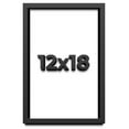 thumbnail image 1 of 12x18 Shadow Box Frame Black | 2 Inches Deep Real Wood Contemporary Shadowbox Display Frame | UV, 1 of 4