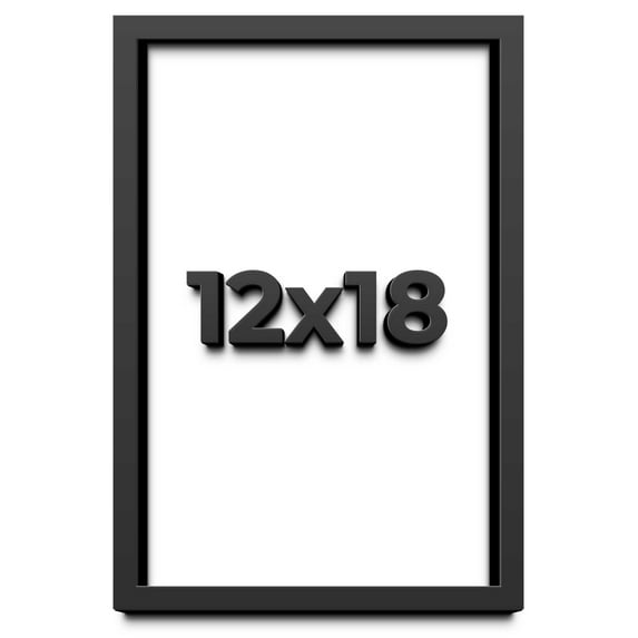 12x18 Shadow Box Frame Black | 2 Inches Deep Real Wood Contemporary Shadowbox Display Frame | UV