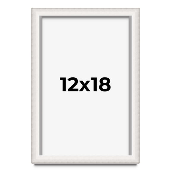 12x18 Shadow Box Silver Brushed Striped Display Frame | 1.625 Inches Deep | 1 Inch Moulding Width |