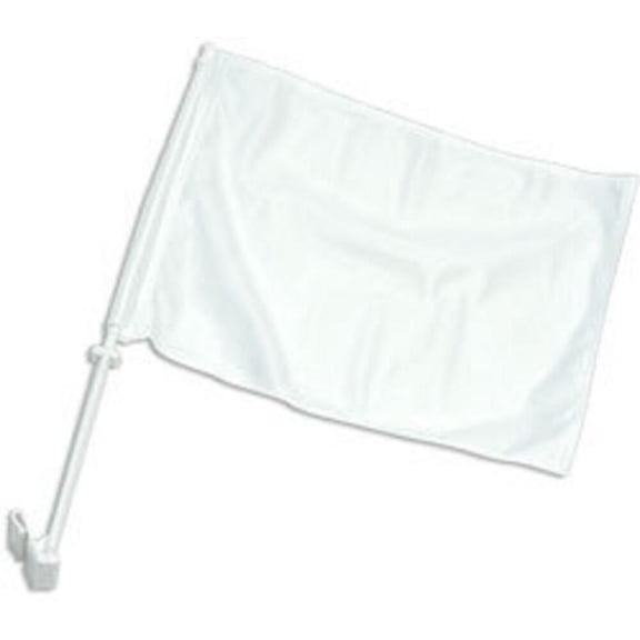 12x18 Solid White Advertising Double Sided Car Window Vehicle 12"x18" Flag