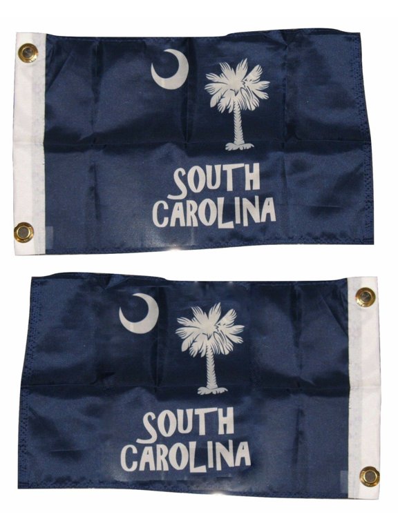 12x18 South Carolina SC Palmetto 2 Faced 2-ply Wind Resistant Flag 12x18 Inch
