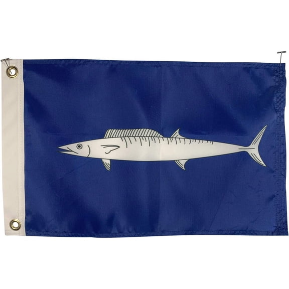 12x18" Wahoo Boat Fishing Flag, All Weather Nylon for Outdoor, Made In USA