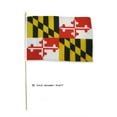thumbnail image 1 of 12x18 Wholesale Lot 3 State of Maryland Stick Flag 30" wood staff, 1 of 1