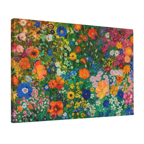 12x18 inch Abstract Colorful Flower Oil Painting&nbsp;Wall Art,Rustic Home Living Room,Kitchen Wall Decor Art Paintings Prints,Charm Abstract Colorful Flower Modern Art Canvas Poster,Garden Decor