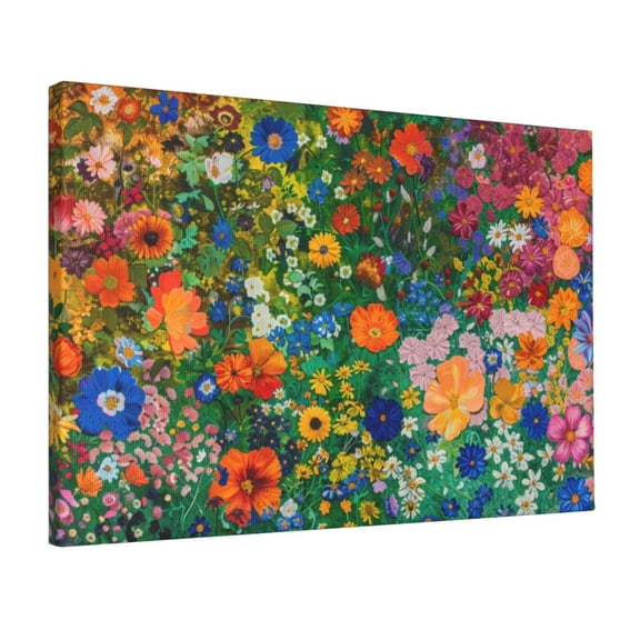 12x18 inch Abstract Colorful Flower Oil PaintingWall Art,Rustic Home Living Room,Kitchen Wall Decor Art Paintings Prints,Charm Abstract Colorful Flower Modern Art Canvas Poster,Garden Decor