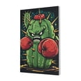 thumbnail image 1 of 12x18 inch Boxing Ring Decor Angry Cactus Boxer Canvas Painting,Indoor Lounge,Boxing Ring,Man Cave,Garden Yard Decor Wall Art Prints,Fun Angry Cactus Boxer Decoration Canvas Hanging Picture,, 1 of 6