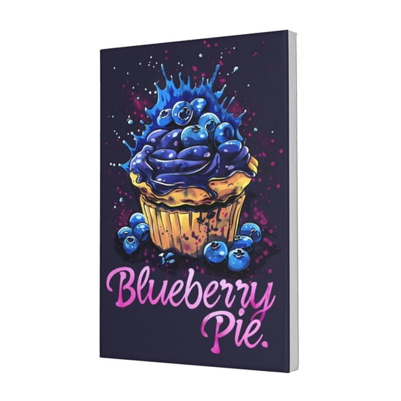 12x18 inch Canvas Hanging Picture Blueberry Pie,Kitchen,Restaurant,Cafes Wall Decor Art Poster Painting,Classic Blueberry Pie Oil Paintings On Canvas,Funny Gifts For Blueberry Pie Enthusiast