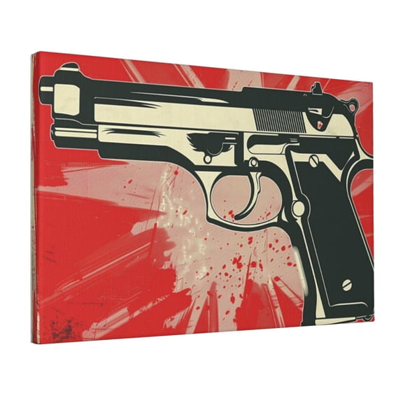 12x18 inch Canvas Hanging Picture Classic Gun Poster,Classic Gun Stores Canvas Decor Accessory,Man Cave,Man Room Wall Decor Painting Prints,Gift For Gun Enthusiast,For Bedroom,Man Cave,Tavern