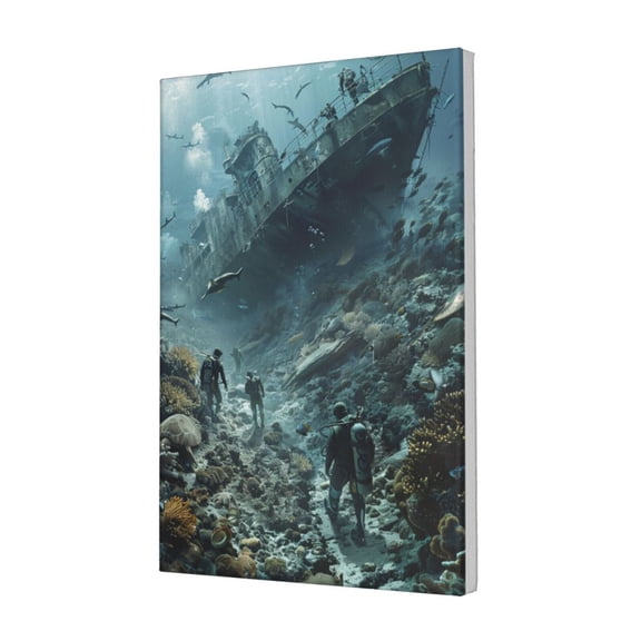 12x18 inch Canvas Hanging Picture Explore Sunken Ships,Rustic Bedroom,Bathroom,Living Room Wall Decor Art Painting Canvas,Enchanting Explore Sunken Ships Modern Style Paintings Prints Decor