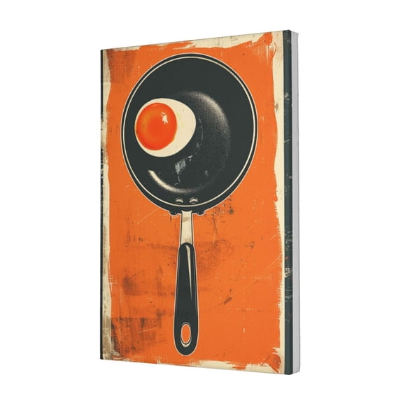 12x18 inch Canvas Hanging Picture Pan Fried Eggs Kitchen Wall Decor,Indoor Kitchen Home Decor Accessory,Modern Style Pan Fried Eggs Paintings Canvas,Farmhouse Kitchen,Restaurant,Cafes Decor