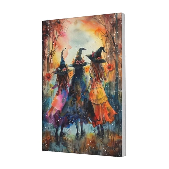 12x18 inch Canvas Hanging Picture Witch Sisters,Room Decor For Woman,Funny Bedroom Decor Accessory,Exquisite Witch Sisters Modern Style Oil Paintings On Canvas,Gifts For Woman,Bathroom Decor