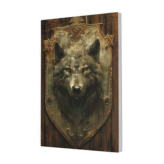 12x18 inch Canvas Painting Wall Decor Wolf Head,Rustic Bedroom,Yard,Tavern,Living Room Wall Decor Art Prints,Gift For Animal Lovers,Modern Style Wolf Head Paintings Prints,Room Decor For Men