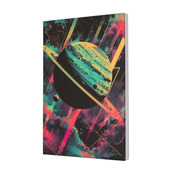 12x18 inch Canvas Paintings Wall Art Cosmic Planets Illustration,Study,Man Cave,Library Decor Wall Decor Canvas Poster,Classic Cosmic Planets Oil Paintings On Canvas,Gift For Planetary Lovers