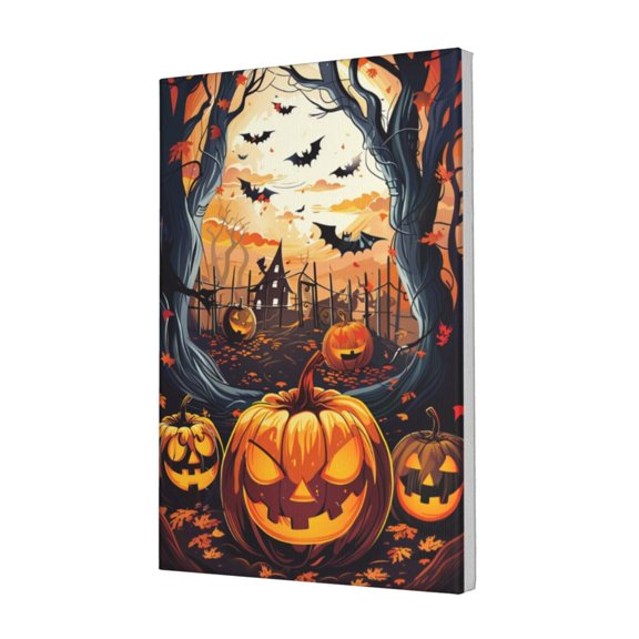 12x18 inch Canvas Picture Frameless Painting Pumpkin Head Night,Home Bedroom,Studio,Lounge Wall Decor Paintings,Exquisite Pumpkin Head Night Canvas Prints,For,Living Room,Bar,Yard,Cafes Decor