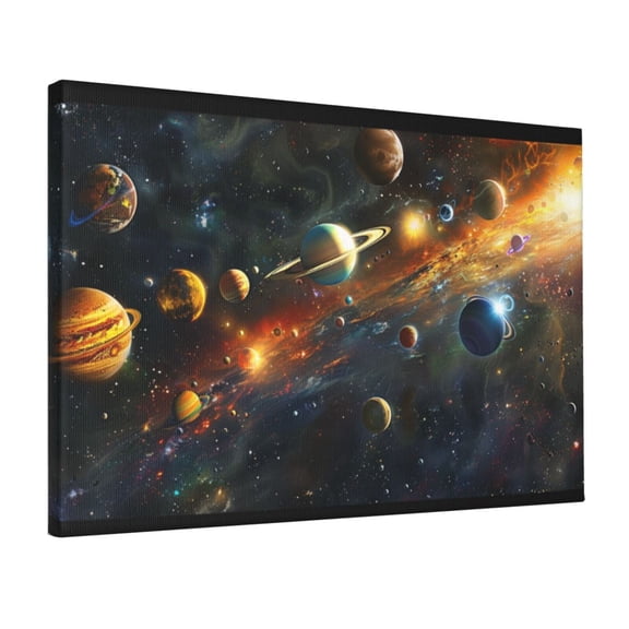 12x18 inch Canvas For Pictures Painting Solar System Cosmic Planet,Study,Campus Corridors,Bar,Club,Library Wall Art Poster Paintings,Gifts For Space Enthusiasts,Classic Cosmic Planet Prints