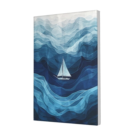 12x18 inch Decorative Paintings For Wall Drifting Small Boats,Man Cave,Bathroom,Study,Office Picture Wall Decor,Gift For Sailing Enthusiasts,Exquisite Drifting Small Boats Decor Poster Prints