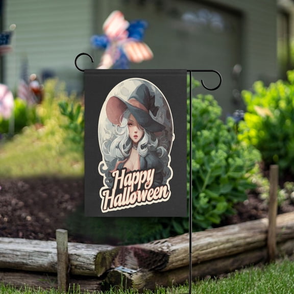 12x18 inch Double-Sided Garden Flags Banners Vibrant Outdoor Decor for House Patio Outdoor White-haired Woman