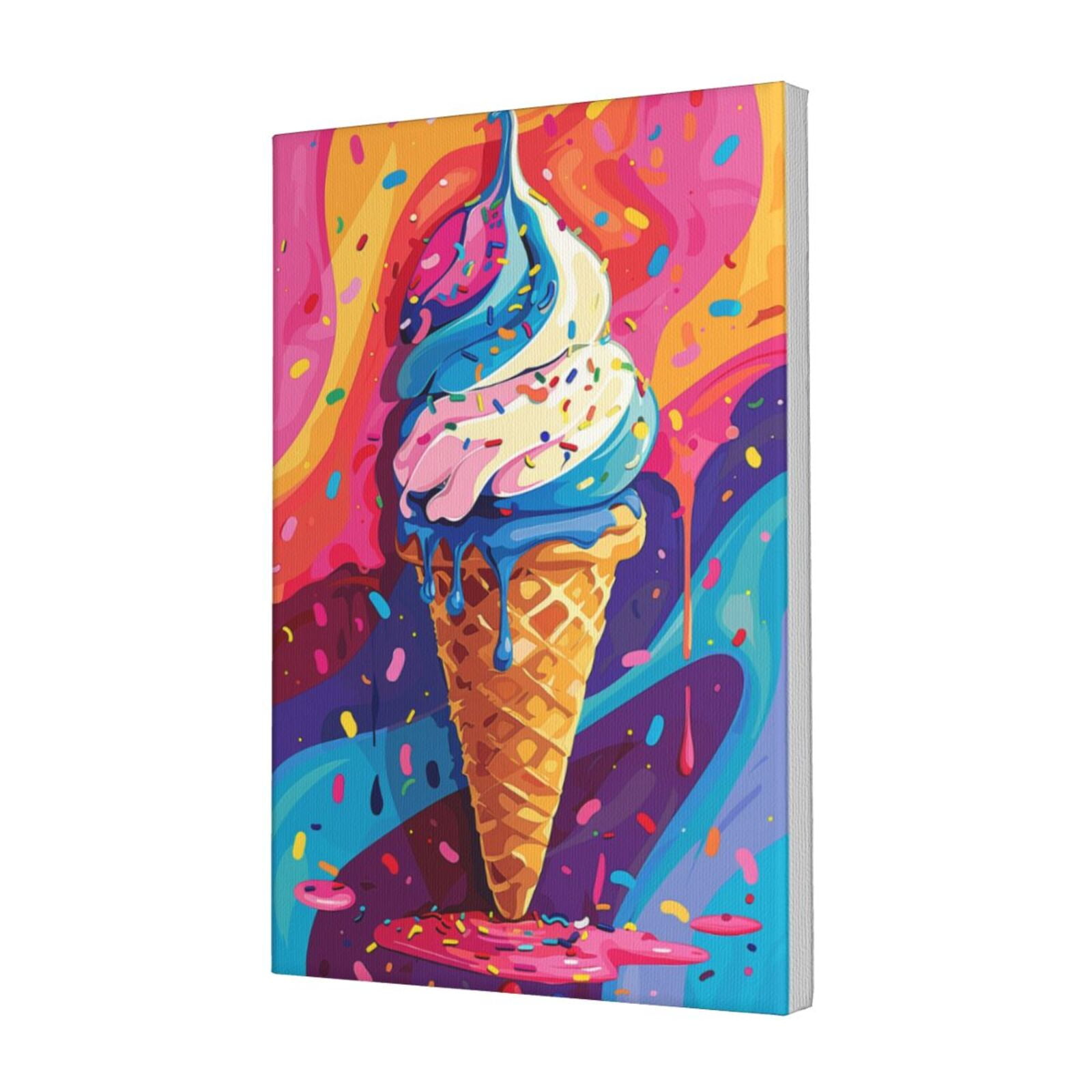 12x18 inch Ice Cream Shop Decorative Painting Poster Ice Cream Cone