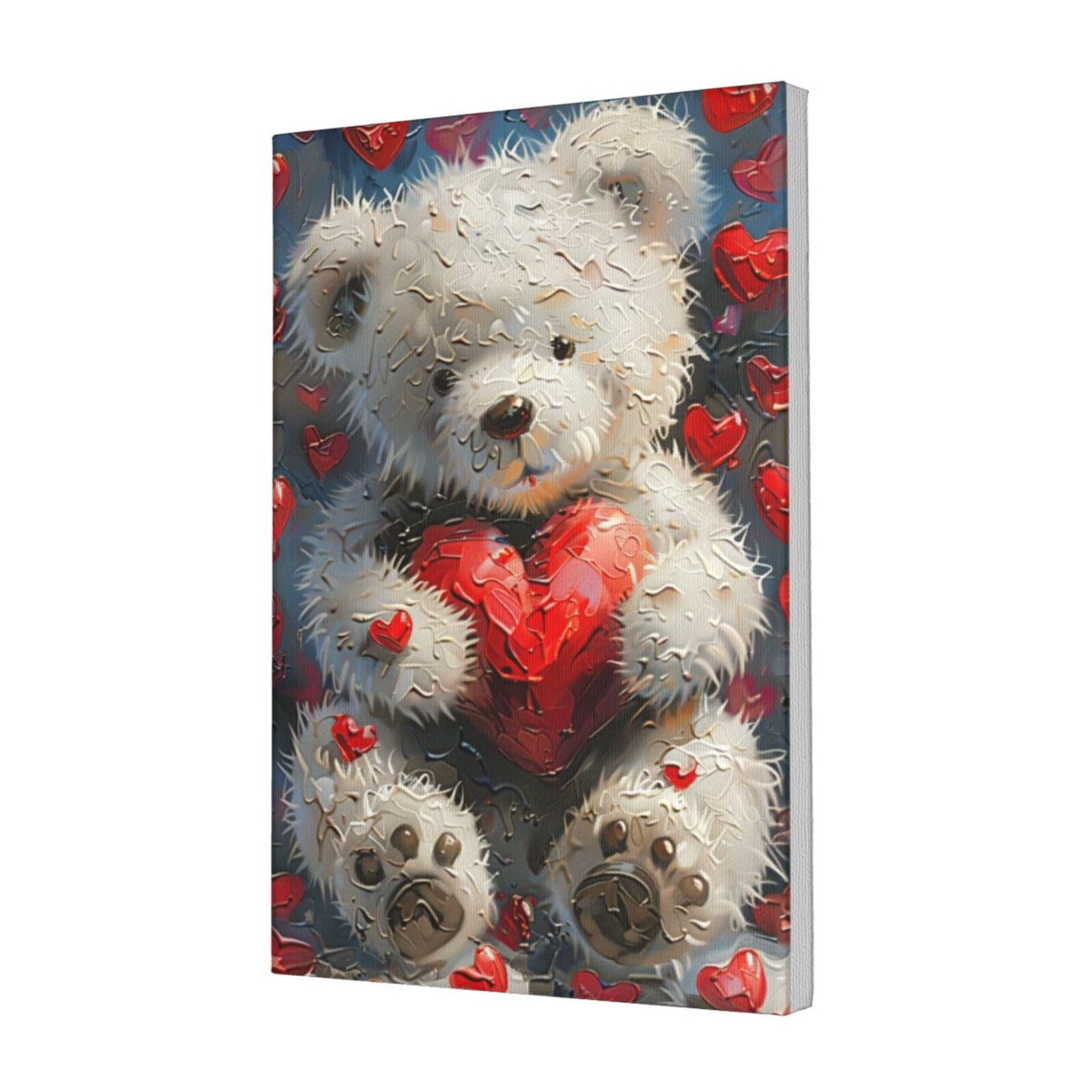 12x18 inch Kids Room Decorative Painting Muppet Bear And Red Heart,Room ...