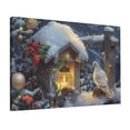 thumbnail image 1 of 12x18 inch Oil Paintings On Canvas Pigeon'S Christmas Hut,Villa Yard,Living Room,Cafes,Office Wall Accents,Classic Pigeon'S Christmas Hut Art Canvas Hanging Picture,For Pigeon Enthusiast Gift, 1 of 6