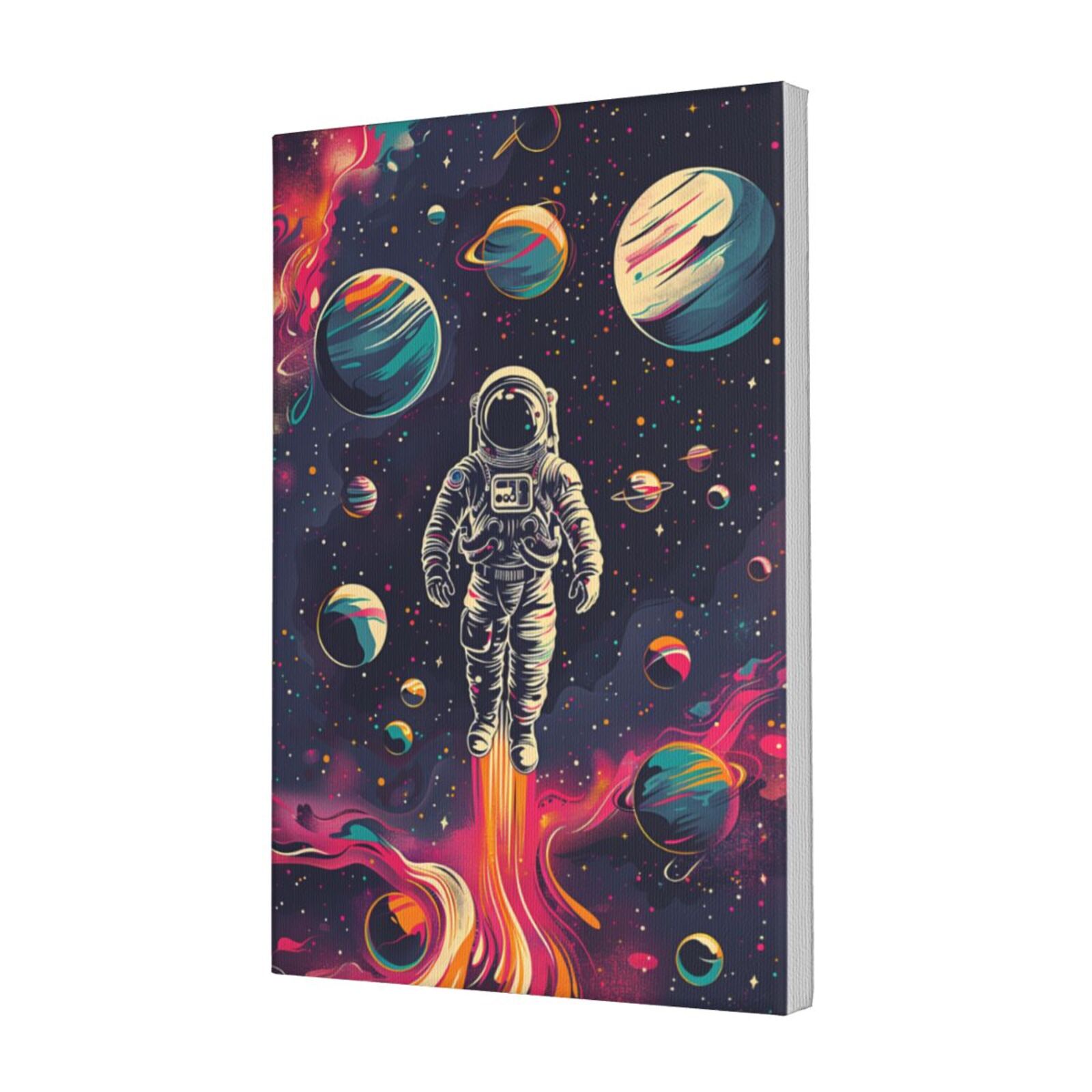 12x18 inch Outer Space Astronauts Paintings On Canvas Prints,Room Decor Bedroom Accessory,Family Bedroom,Man Cave,Study,Lounge Decor Wall Art Prints Canvas Poster,For Space Enthusiasts Gifts