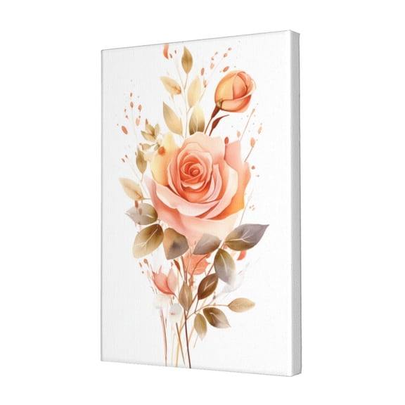 12x18 inch Paintings On Canvas Beautiful Roses Poster,Garden Yard Decor Accessory,Bedroom,Living Room,Office,Study Wall Art Decor Poster,Gift For Rose Lovers,Classic Rose Decorative Painting