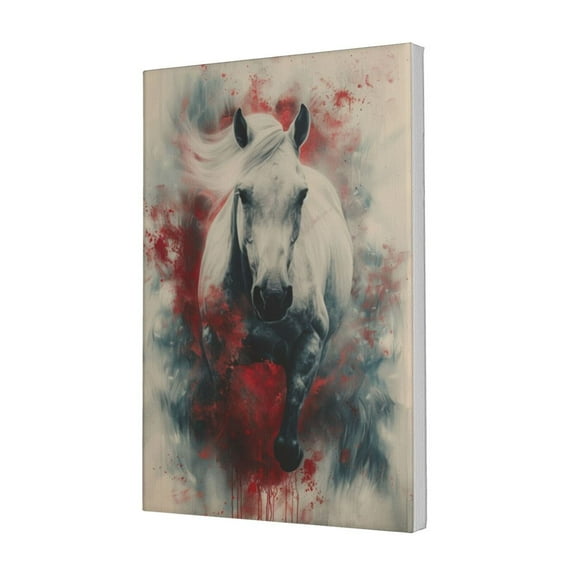 12x18 inch Paintings Canvas A Running Horse,Farmhouse Home,Yard,Club,Man Cave Decor Wall Art Canvas Poster,Chic Gift For Horse Enthusiast,Modern Art Running Horse Decor Canvas Hanging Picture
