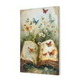 thumbnail image 1 of 12x18 inch Paintings On Canvas Flowers & Butterflies In Books,Farmhouse Garden Yard Decor Accessory,Living Room,Bathroom,Office Wall Decor Poster,Flowers & Butterflies In Books Decor Prints, 1 of 6