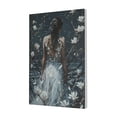 thumbnail image 1 of 12x18 inch Paintings Wall Decor White Flowers And Women'S Backs,Bedroom,Garden Painting Decor Accessory,Charm Flowers And Women'S Modern Style Canvas Prints,Gift For Flower Lovers,Yard,Cafes, 1 of 6