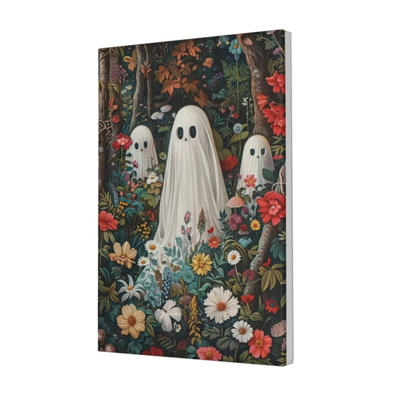 12x18 inch Phantom And Flowers Canvas Frameless Painting,Rustic Villa Yard,Living Room,Lounge Decor Wall Art Canvas Poster,Modern Style Phantom And Flowers Decorative Oil Paintings On Canvas