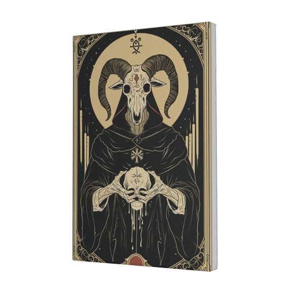 12x18 inch Sheep Wizard And Skull Oil Paintings Canvas,Room Decor For Men,Home Studio,Garage,Bedroom Wall Decor Art Poster & Prints,Sheep Wizard And Skull Peculiar Decorative Painting Gifts