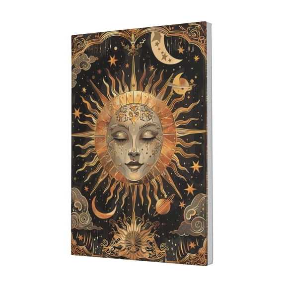 12x18 inch Tarot Cards Sun Canvas Hanging Picture,Indoor Home Bedroom,Man Cave,Study,Apartment Wall Decor Poster Prints,Charm Tarot Cards Sun Vintage Style Oil Painting&nbsp;Wall Art,For Cafe,Bar
