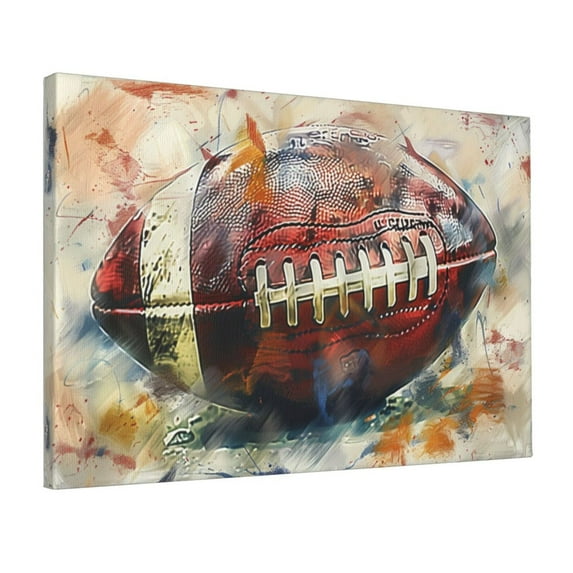 12x18 inch Watercolor Rugby Canvas Paintings Wall Art,Man Cave,Sport Club,Bar,Yard Wall Decor Painting Prints,Enchanting Rugby Watercolor Hanging Picture,Gifts For Rugby Player,Bedroom Decor