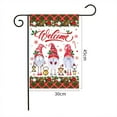 thumbnail image 1 of 12x18inch Merry Christmas Garden Garland Flag, Double Sided Burlap Plaid Edge Decorative Wreath Buffalo Burlap Garden Flags for Winter Outside Decorations Farm Yard Wall Decor, 1 of 8