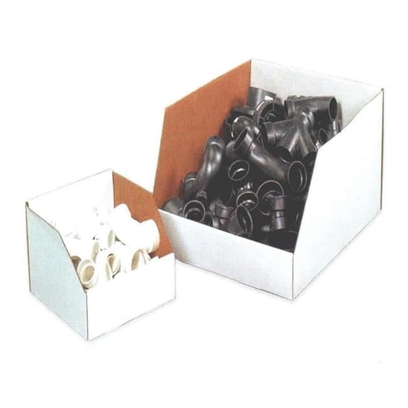 12x18x10 Jumbo Open Top Bin Boxes - Oyster White - 25
